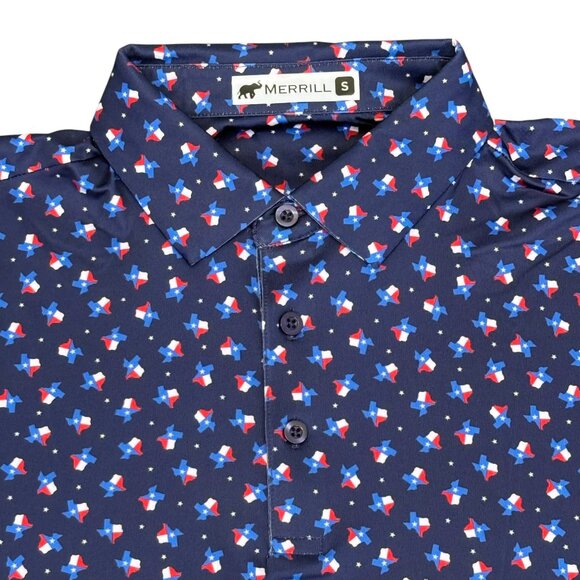 Merrill Apparel Floating Texas Pattern Polo - Picture 2 of 4